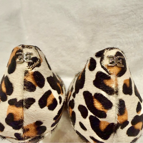 Sam Edelman Hazel Pointed Toe Calf Hair Leopard Print Pumps - Picture 6 of 15